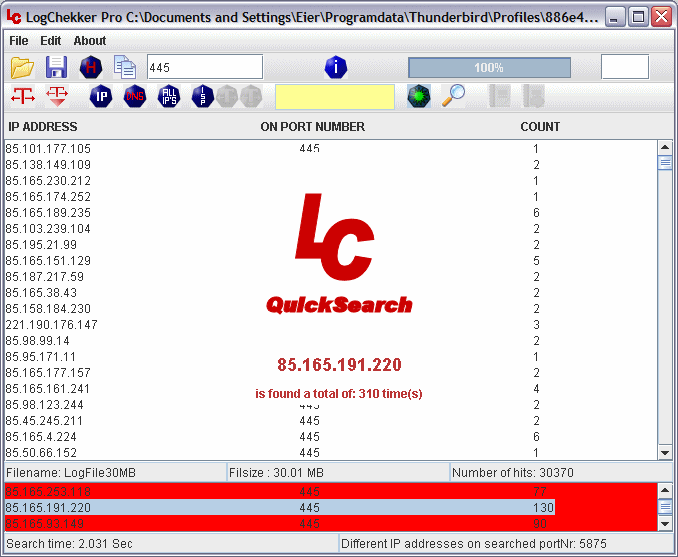 LogChekkerLite Screenshot