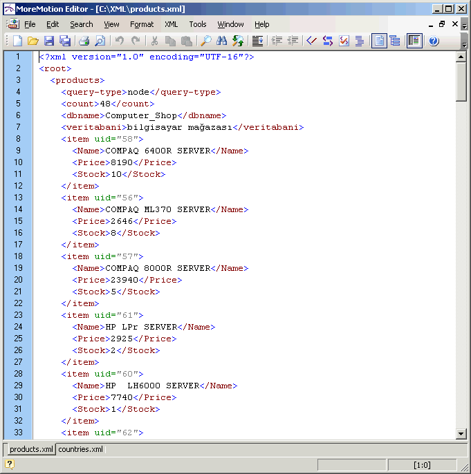 MoreMotion XML Editor Screenshot