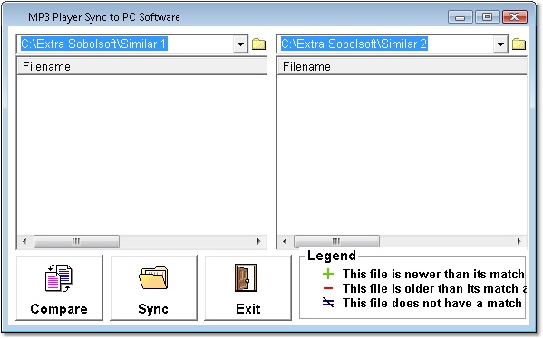 MP3 Player Sync to PC Software Screenshot