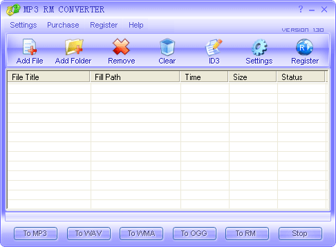 MP3 RM Converter Screenshot