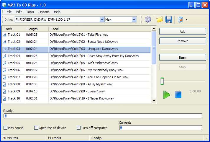 MP3 To CD Plus Screenshot