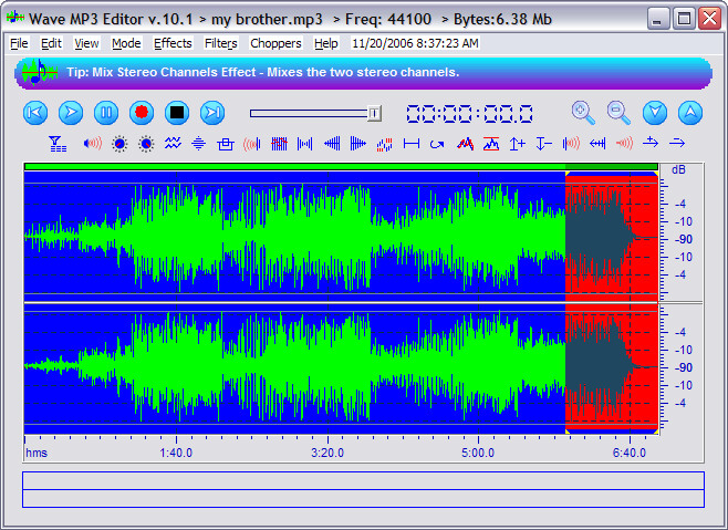 MP3 Wave Editor Screenshot