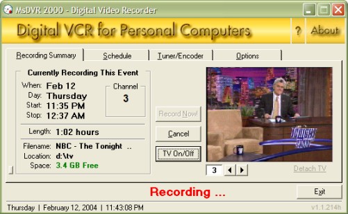 MsDVR 2000 Screenshot
