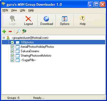 MSN Group Downloader Screenshot