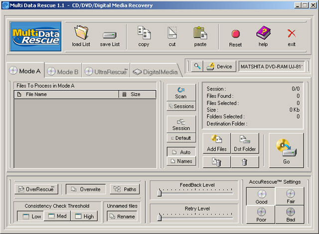 Multi Data Rescue Screenshot
