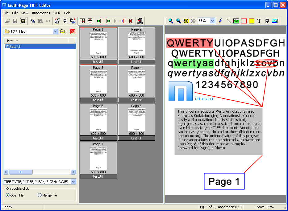 Multi-Page TIFF Editor Screenshot