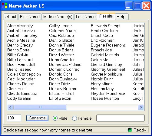 Name Maker LE Screenshot