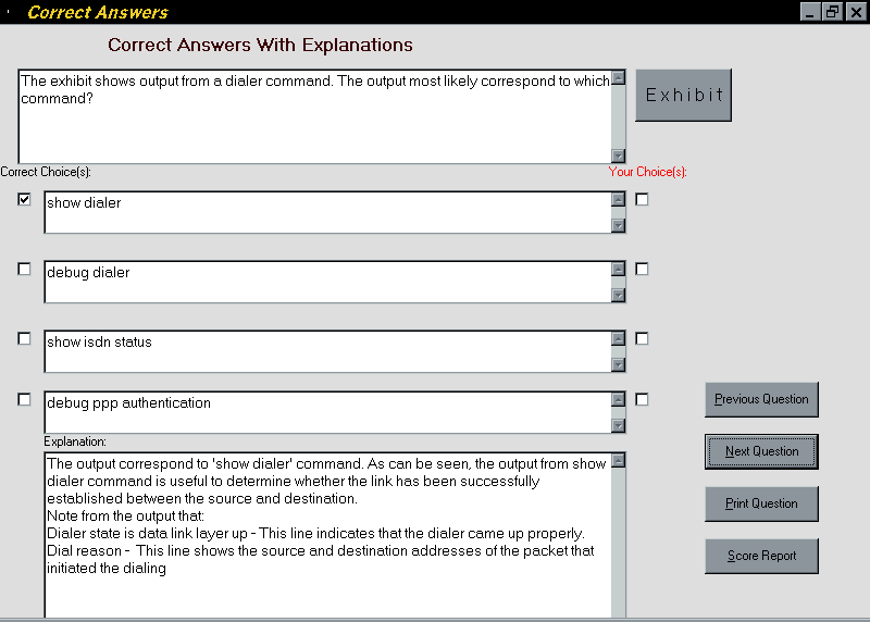 Network+ practice tests from SimulationExams.com Screenshot