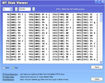 NT Disk Viewer Screenshot