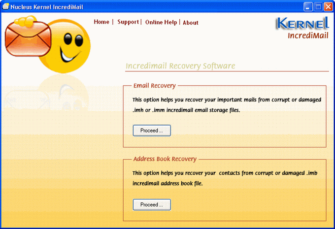 Nucleus Incredimail Recovery Screenshot