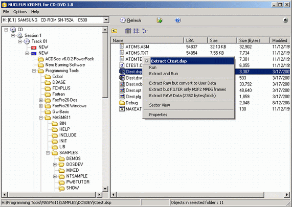 Nucleus Kernel for CD-DVD Data Recovery Software Screenshot