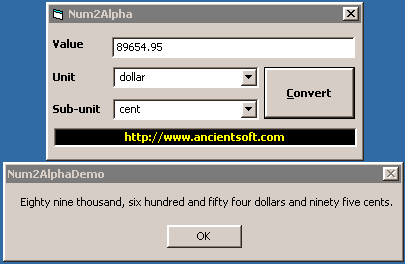 Num2Alpha ActiveX DLL Screenshot