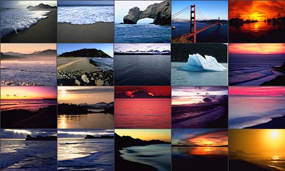 Ocean Sunsets Photo Screensaver Screenshot