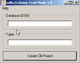 odbc2csharp Screenshot
