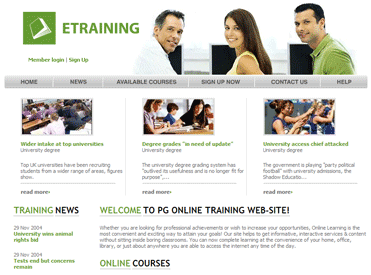 Online Training Solution Screenshot