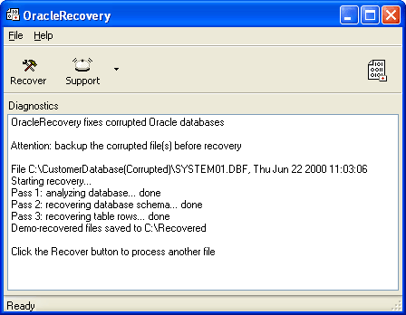 OracleRecovery Screenshot