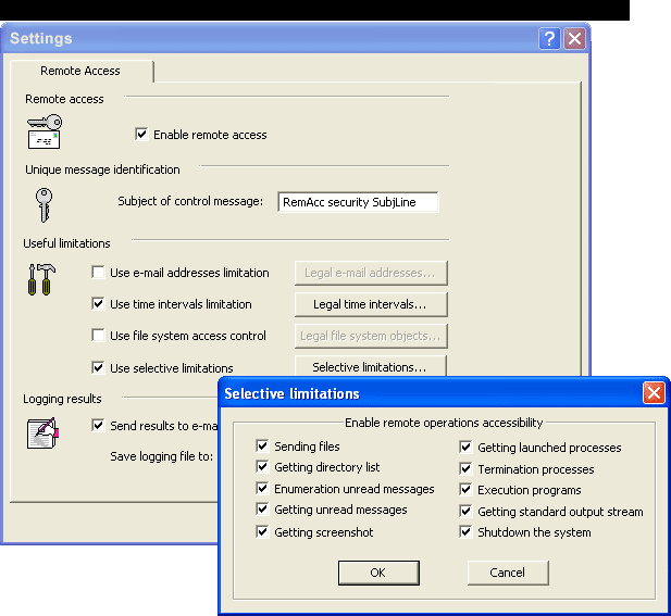 Outlook Remote Accesss Screenshot