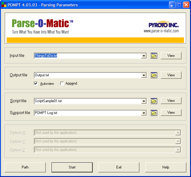 Parse-O-Matic Screenshot
