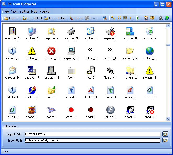 PC Icon Extractor Screenshot