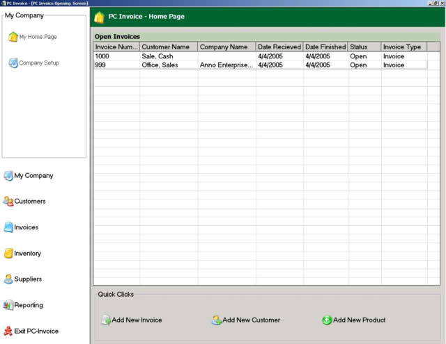 PC Invoice Pro Edition Screenshot