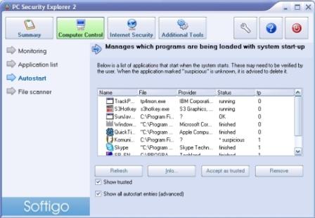 PC Security Explorer Screenshot