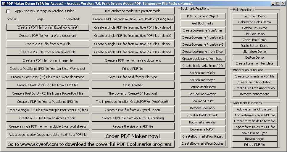 PDF Maker Screenshot