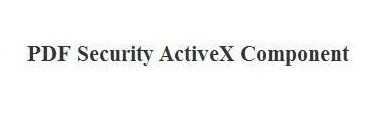 PDF Security ActiveX Screenshot