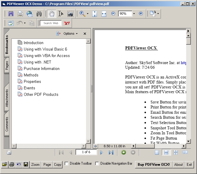 PDFViewer OCX Screenshot