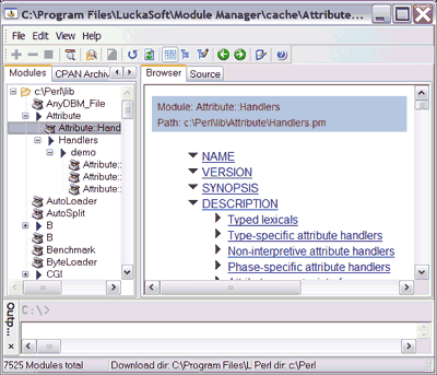 Perl Module Manager Screenshot