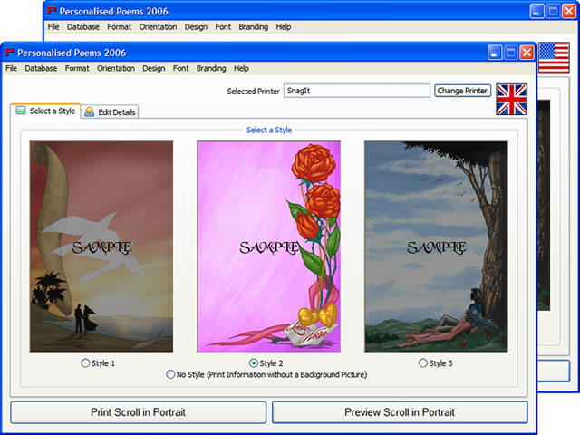 Personalised Poems 2006 Screenshot