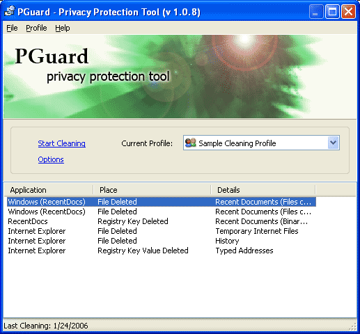 PGuard - Privacy Protection Tool Screenshot