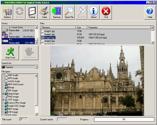 PHOTORECOVERY for Mac OSX Screenshot