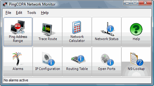 PingCOPA Network Monitoring Software Screenshot