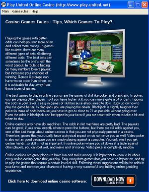 Play United Online Casino Screenshot