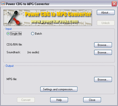 Power CDG to MPG Converter Screenshot