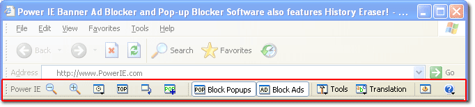Power IE Banner Ad Blocker and Pop-up Blocker Software Screenshot
