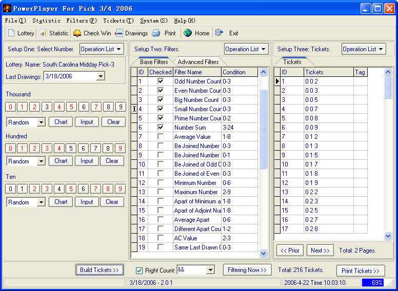 PowerPlayer For Pick 3/4 2007 Screenshot