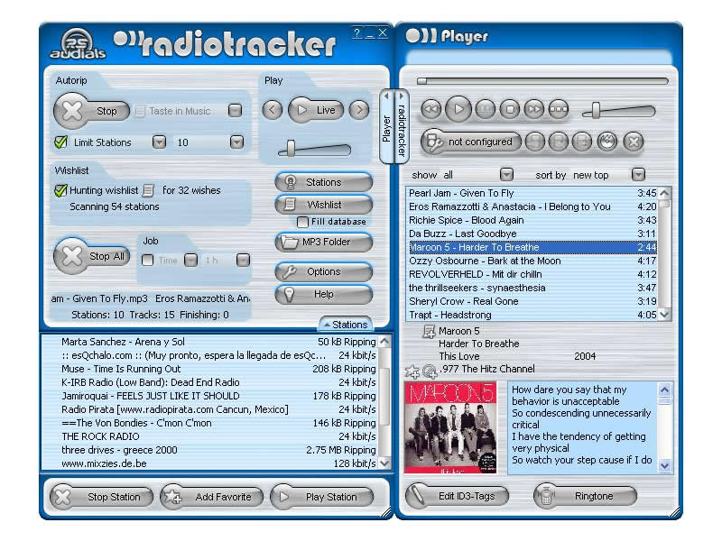 Radiotracker Platinum Screenshot