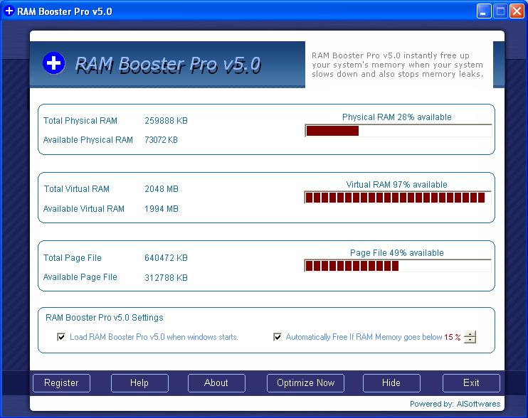 RAM Booster Pro Screenshot