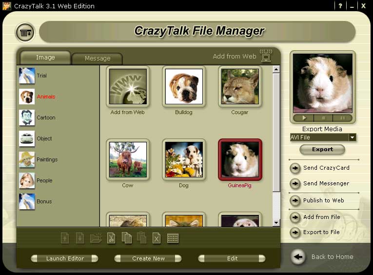 Reallusion CrazyTalk Home Edition Screenshot