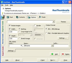 ReaThumbnails - thumbs generator Screenshot