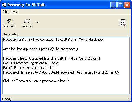 Recovery for BizTalk Screenshot