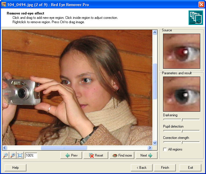 Red Eye Remover Pro Screenshot