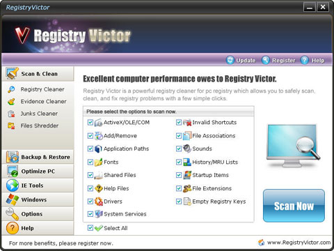 Registry Victor Screenshot