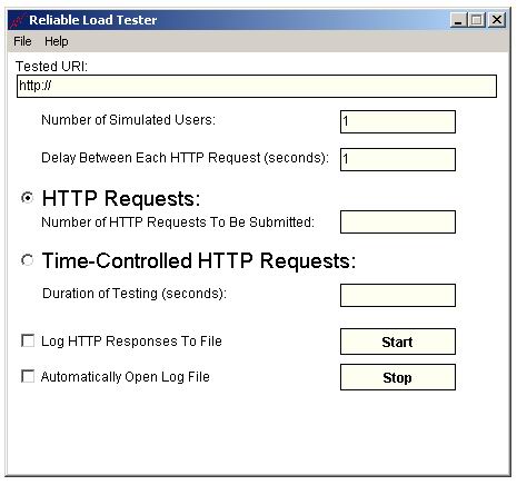 Reliable Load Tester Screenshot