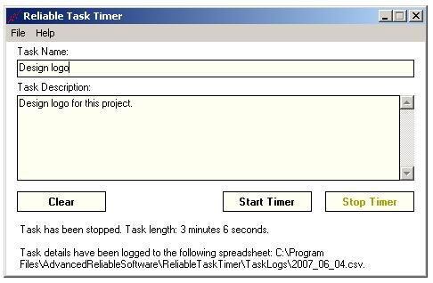 Reliable Task Timer Screenshot