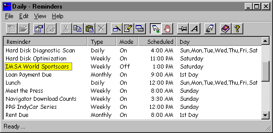 Reminders 2000 Screenshot