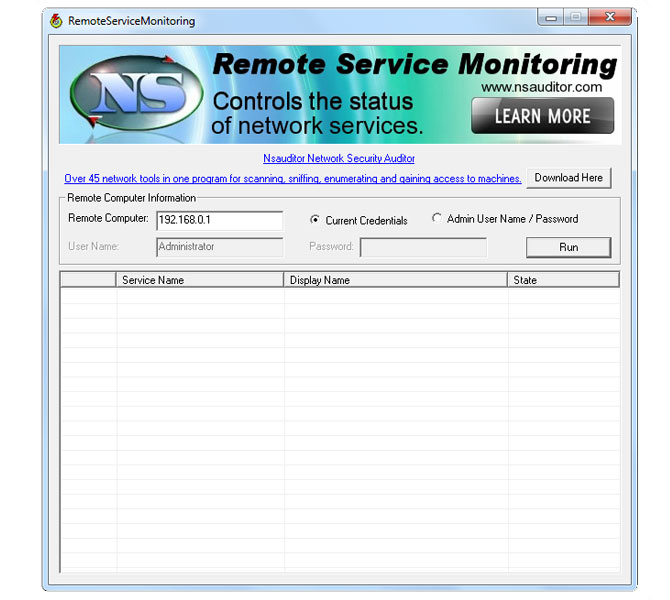 RemoteServiceMonitoring Screenshot