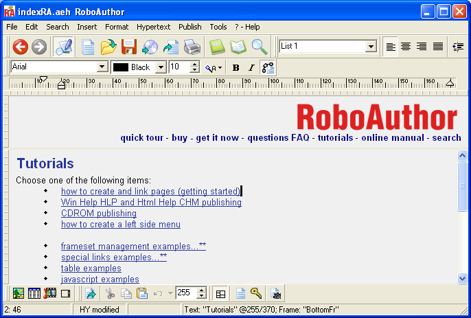 RoboAuthor Screenshot
