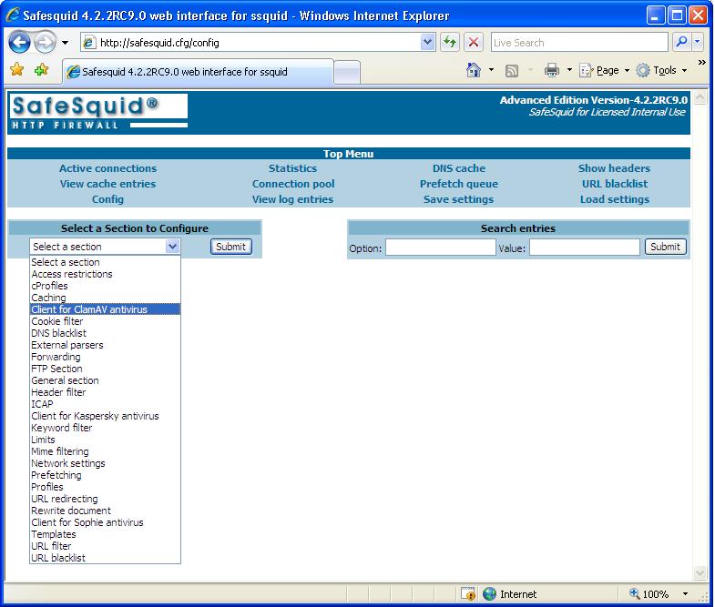 Safesquid Content Filtering Proxy Screenshot